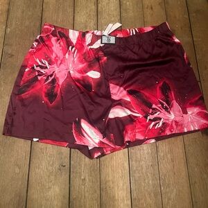 Victoria's Secret Purple Satin Floral Sleep Shorts Boxers Women’s XL NEW
